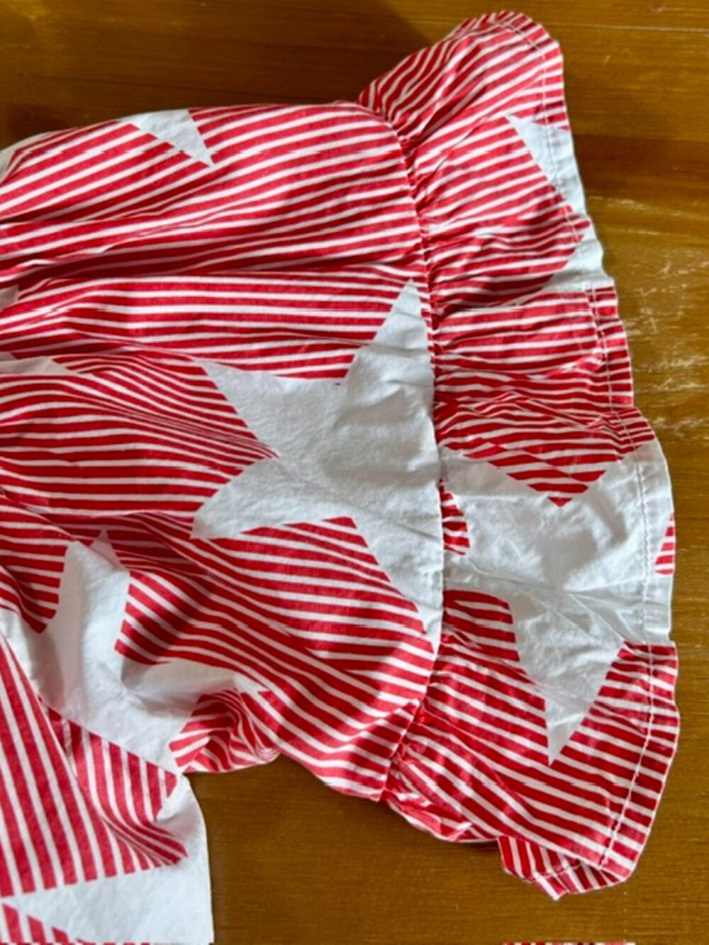 Fantastic Fawn Red w/ White Stars Dress Sz Med - Memorial Day - 4th of July - Picture 6 of 9